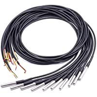 AZDelivery 10 x 1m Cable DS18B20 Sensor de Temperatura Digital de Acero Inoxidable Resistente al agua compatible con…